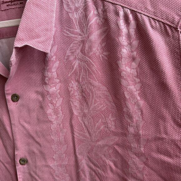 Tommy Bahama 100% Silk Lei Riveria Hawaiian Shirt PINK Men's Size 3XL - Picture 3 of 5